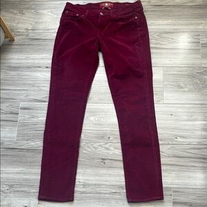 Lucky Brand Deep Red Zoe Skinny Jeans
